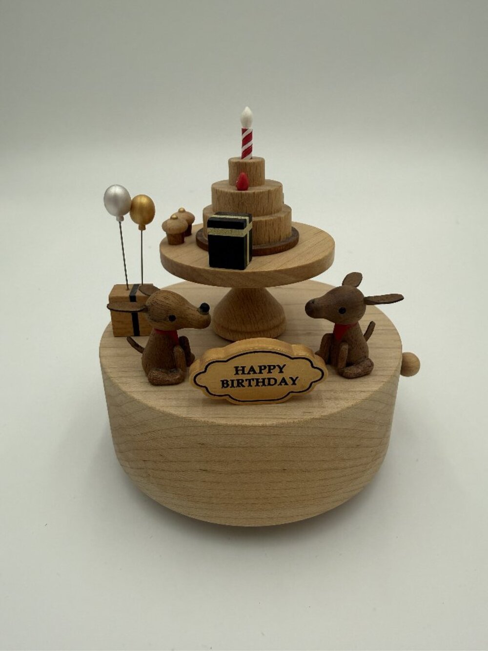 Papyrus Wooderful Life Happy Birthday Wooden Music Box – Dogs & Cake